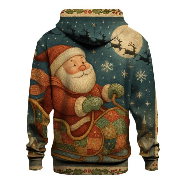 Santa And The Cozy Moonlight Sleigh premium hoodies