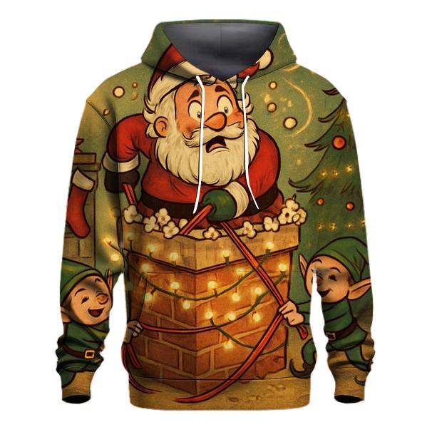Santa Stuck In The Popcorn Chimney custom hoodies