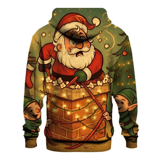 Santa Stuck In The Popcorn Chimney custom hoodies