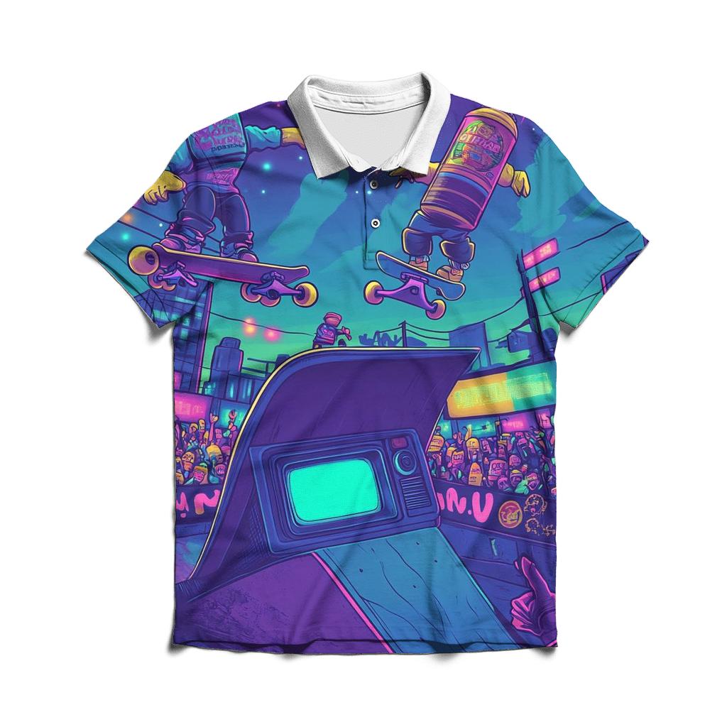 Skateboard Soda Squad personalized polo shirts