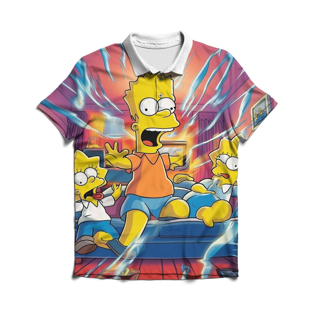 Couch Gag Catastrophe branded logo polo shirts