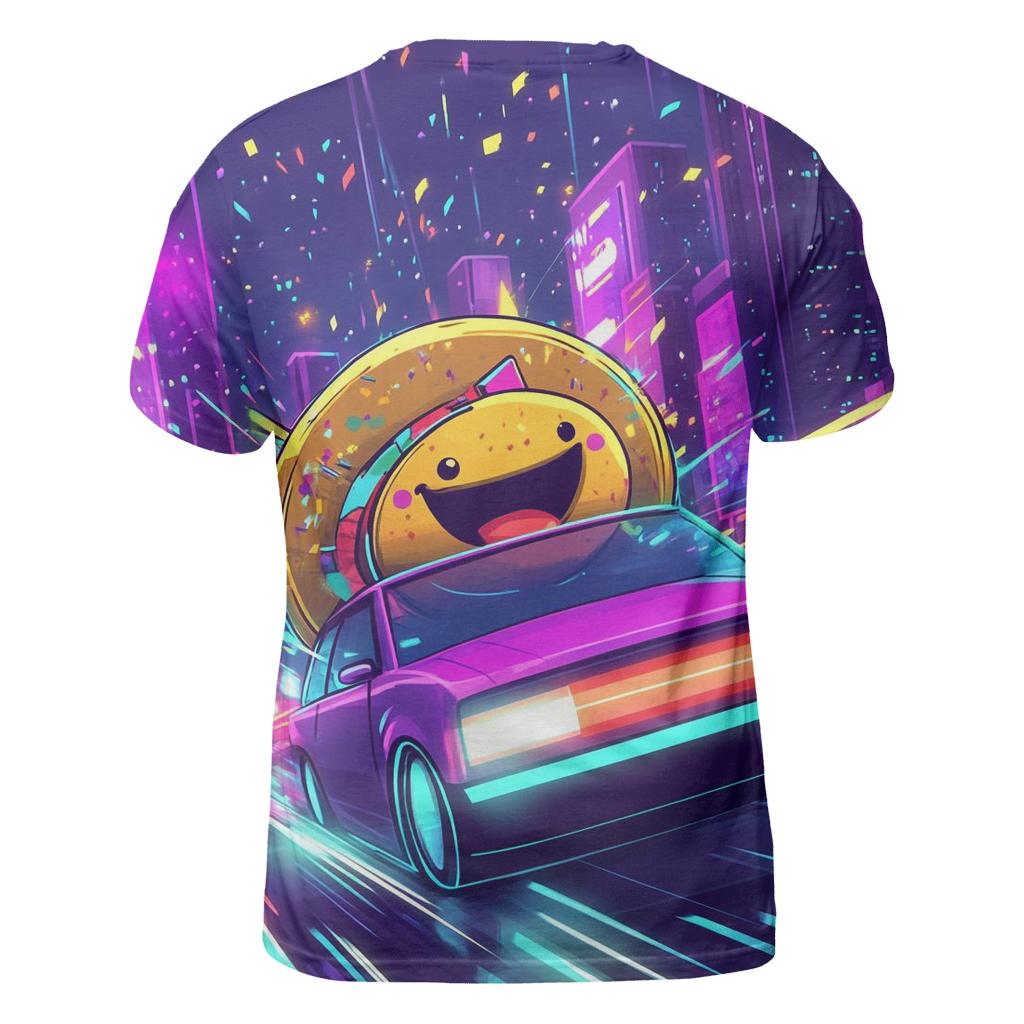 Turbo Taco Taxi vibrant all-over design tees