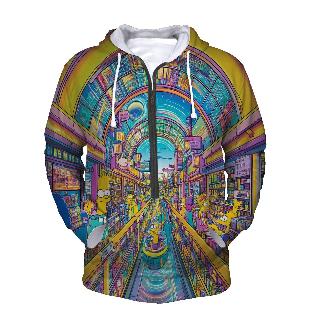 Kwik E Mart Kaleidoscope lightweight hoodies