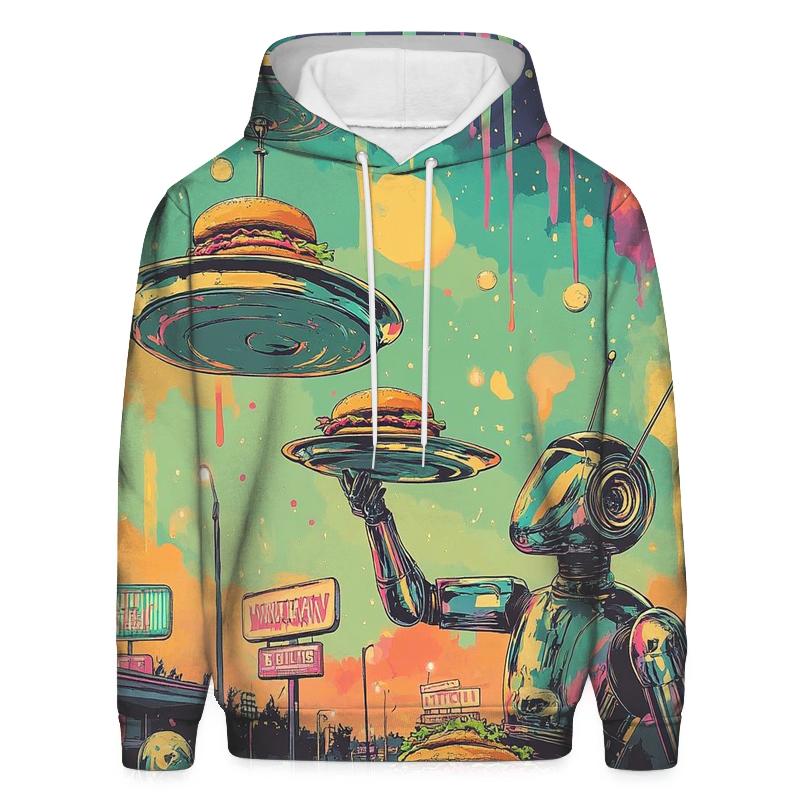 Galactic Diner Delivery heavyweight hoodies
