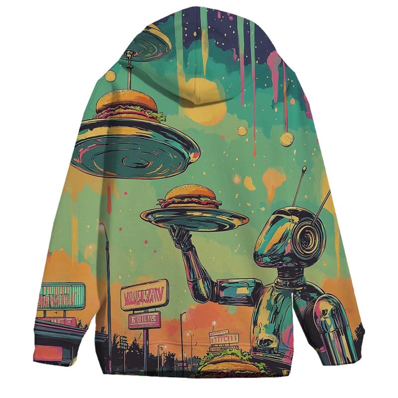 Galactic Diner Delivery heavyweight hoodies