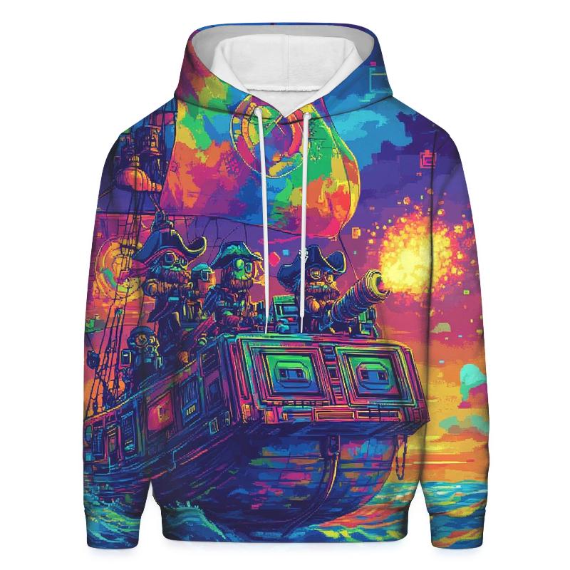 Pixel Pirate Radio premium hoodies