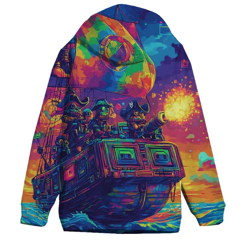 Pixel Pirate Radio premium hoodies