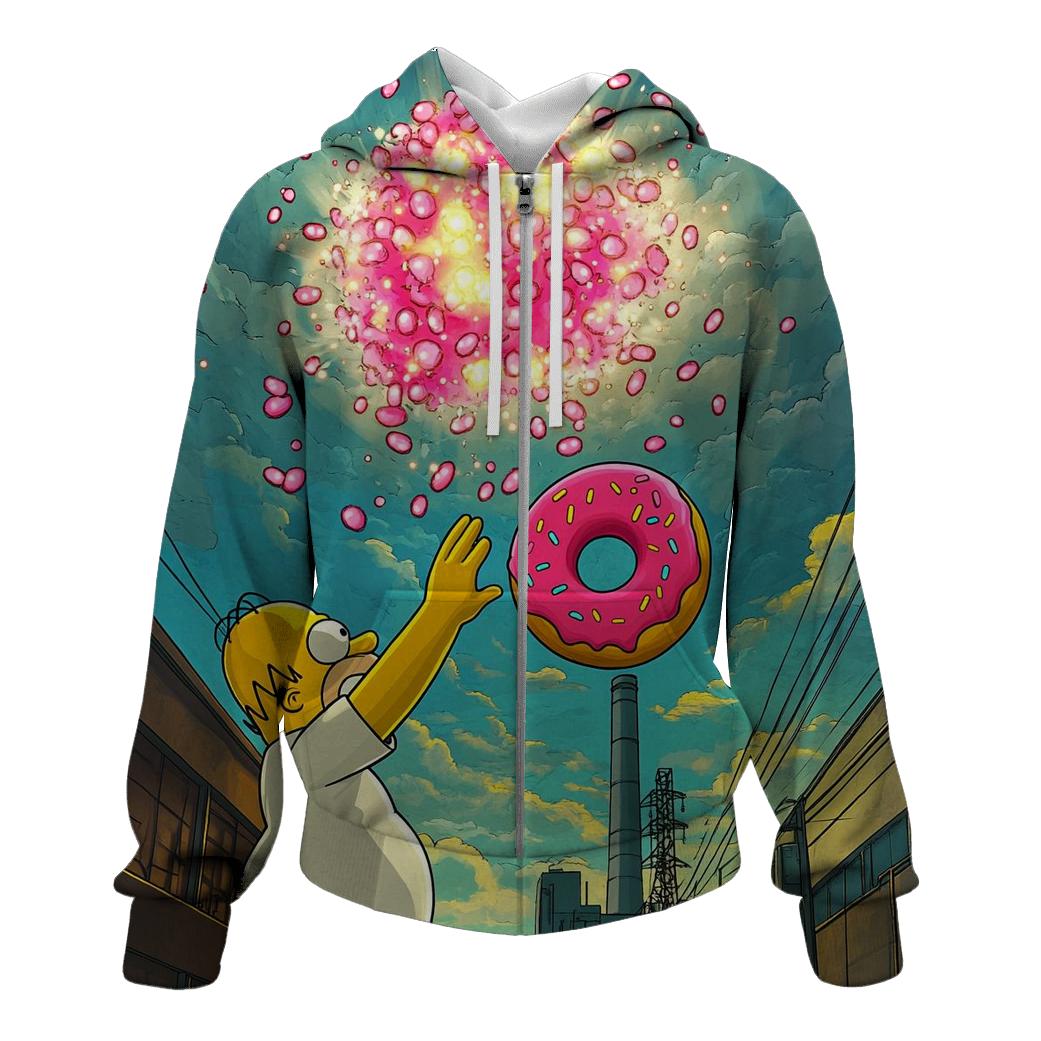 Donut Meteor Shower embroidered hoodies