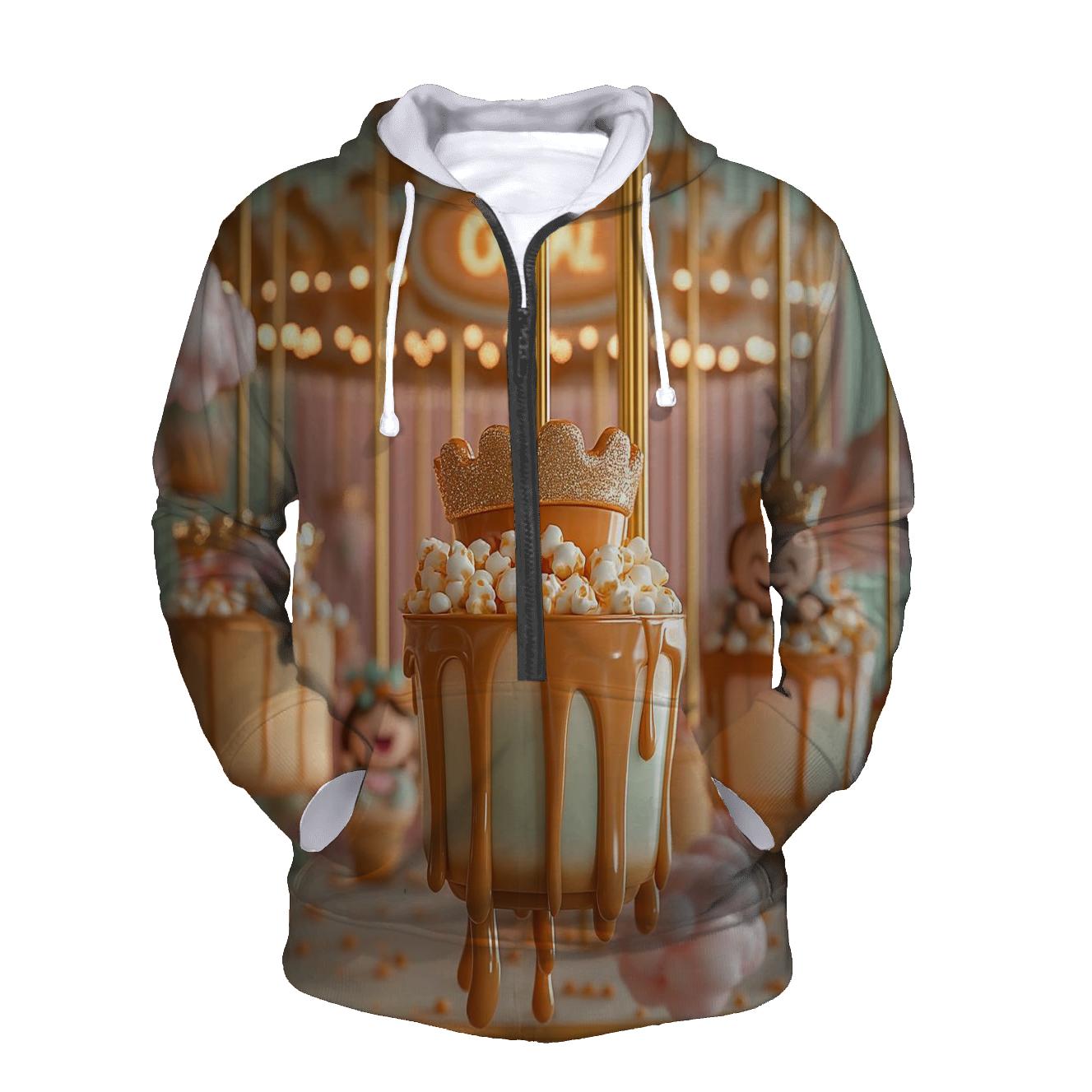Popcorn Carnival Carousel zip-up hoodies