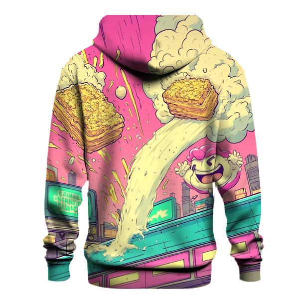 Neon Breakfast Brawl lightweight hoodies