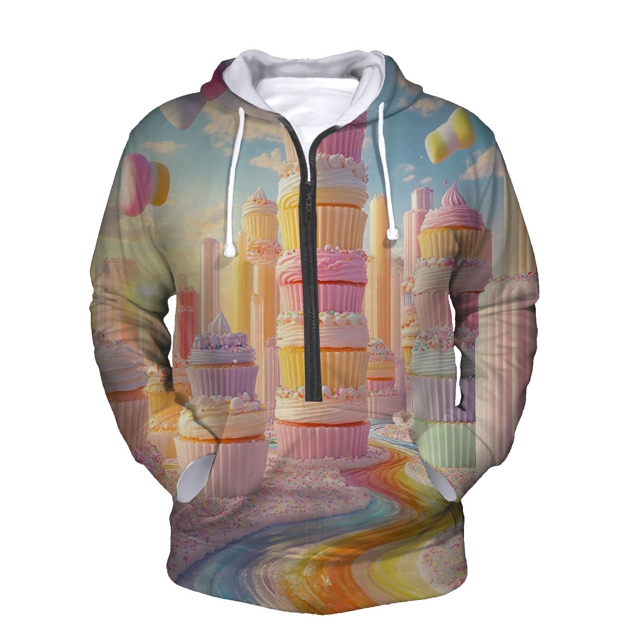 Cupcake Tower Skyline zip-up hoodies