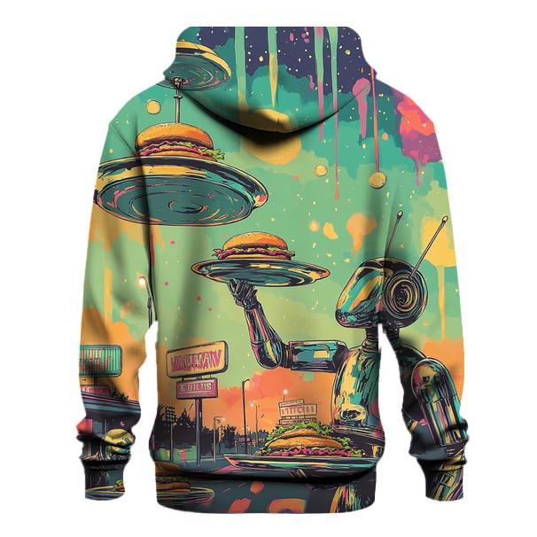 Galactic Diner Delivery embroidered hoodies