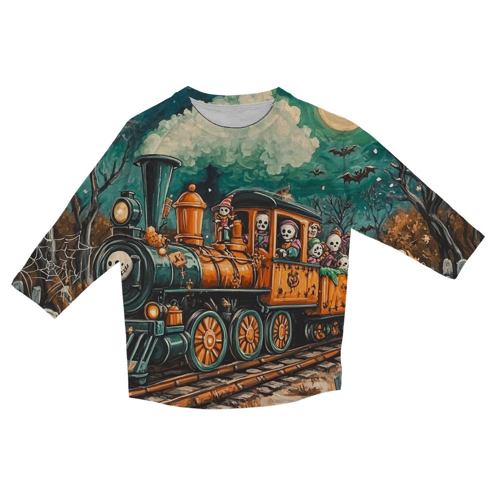 Trick Or Treat Train Haunted Edition personalized 3/4 sleeve tees