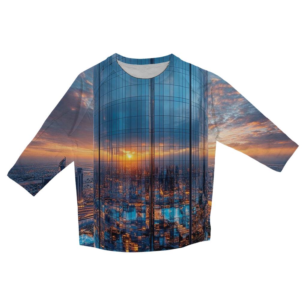 Burj Khalifa - Dubai casual three quarter sleeve shirts