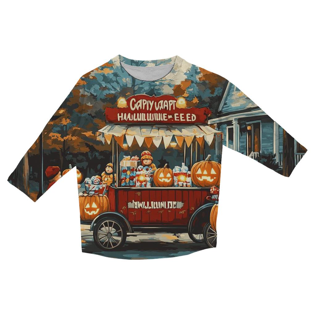 Haunted Candy Cart Compound designer 3/4 sleeve blouses