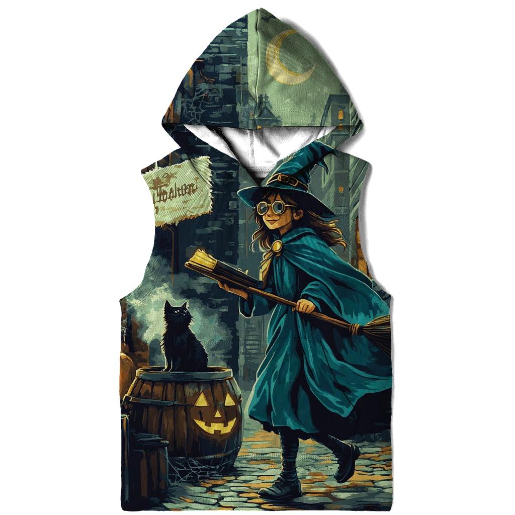 Midnight Witch In Spooky Alley custom hoodies