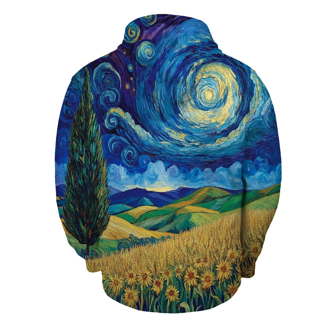 Van Gogh Inspired Starry Countryside hoodie trends