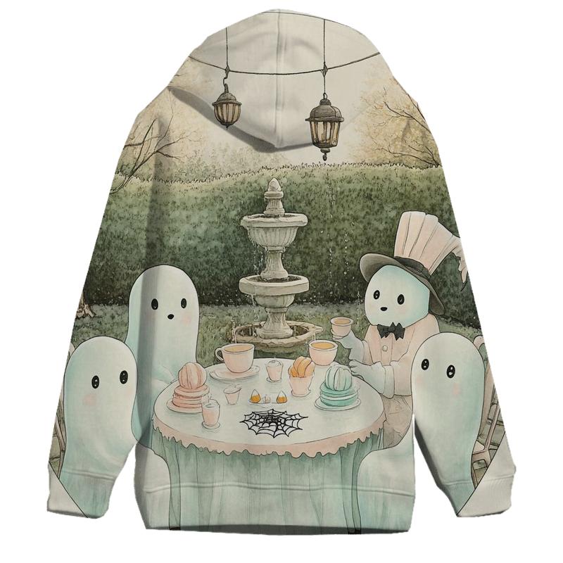 Ghostly Tea Party Spooky Affair zip-up hoodies