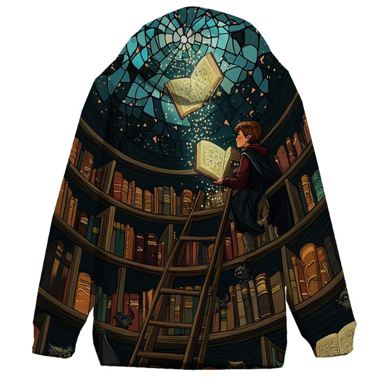 Witchs Library Spooky Compendium hoodie styles