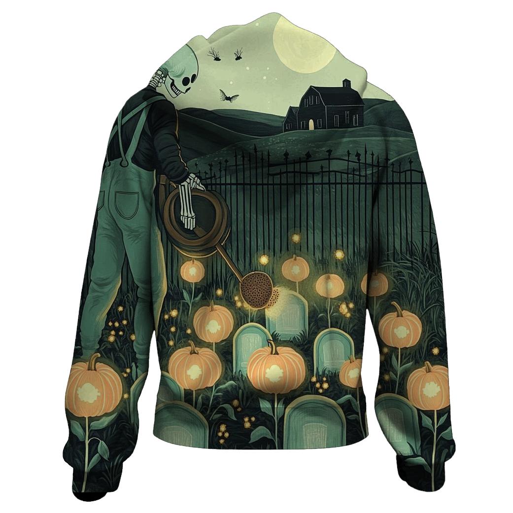 Graveyard Garden Halloween Bloom heavyweight hoodies