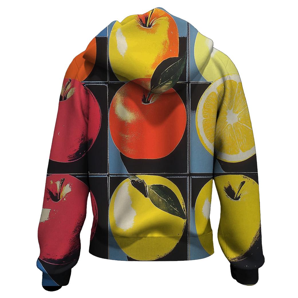 Warhol Inspired Pop Fruit Still Life printed hoodies