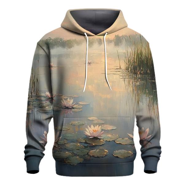Monet Inspired Water Lilies At Dawn hoodie trends