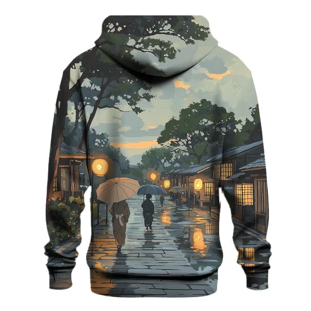 Hiroshige Inspired Rainy Street At Dusk hoodie styles