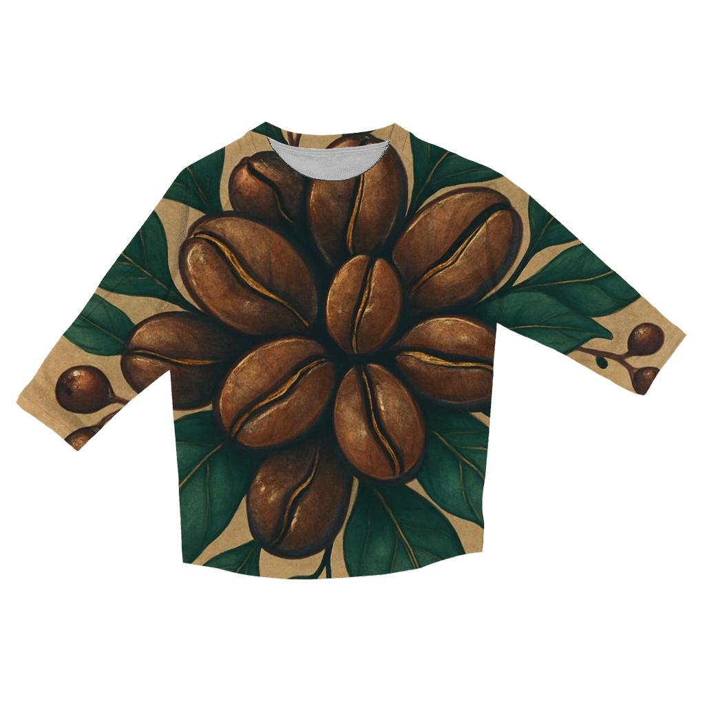 Bean Bloom Cluster custom 3/4 sleeve shirts