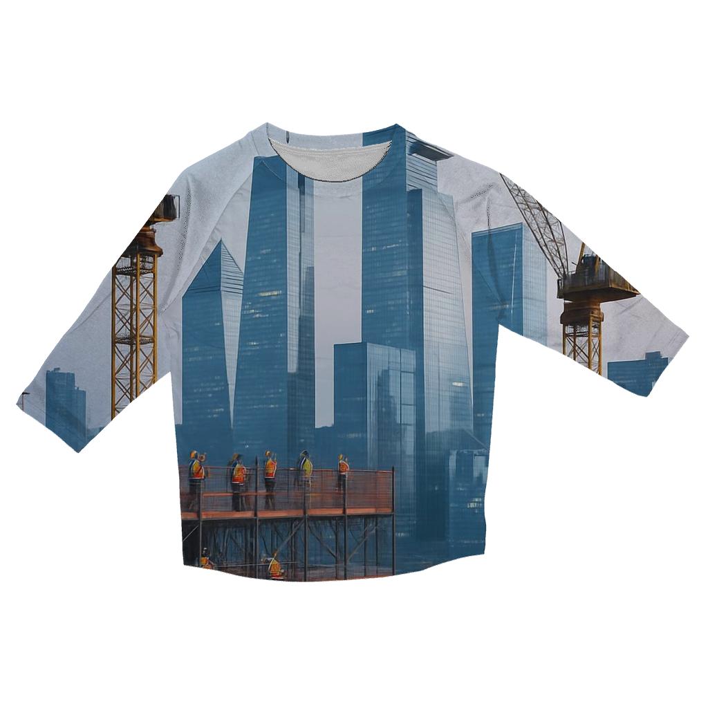 Dawn Construction At Hudson Yards trendy 3/4 sleeve tops