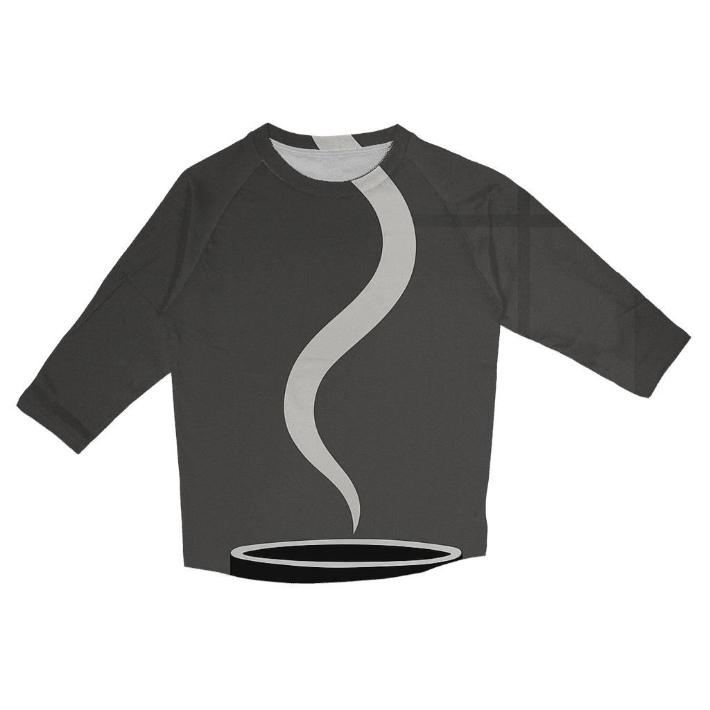 Steam Spiral Silhouette trendy 3/4 sleeve tops