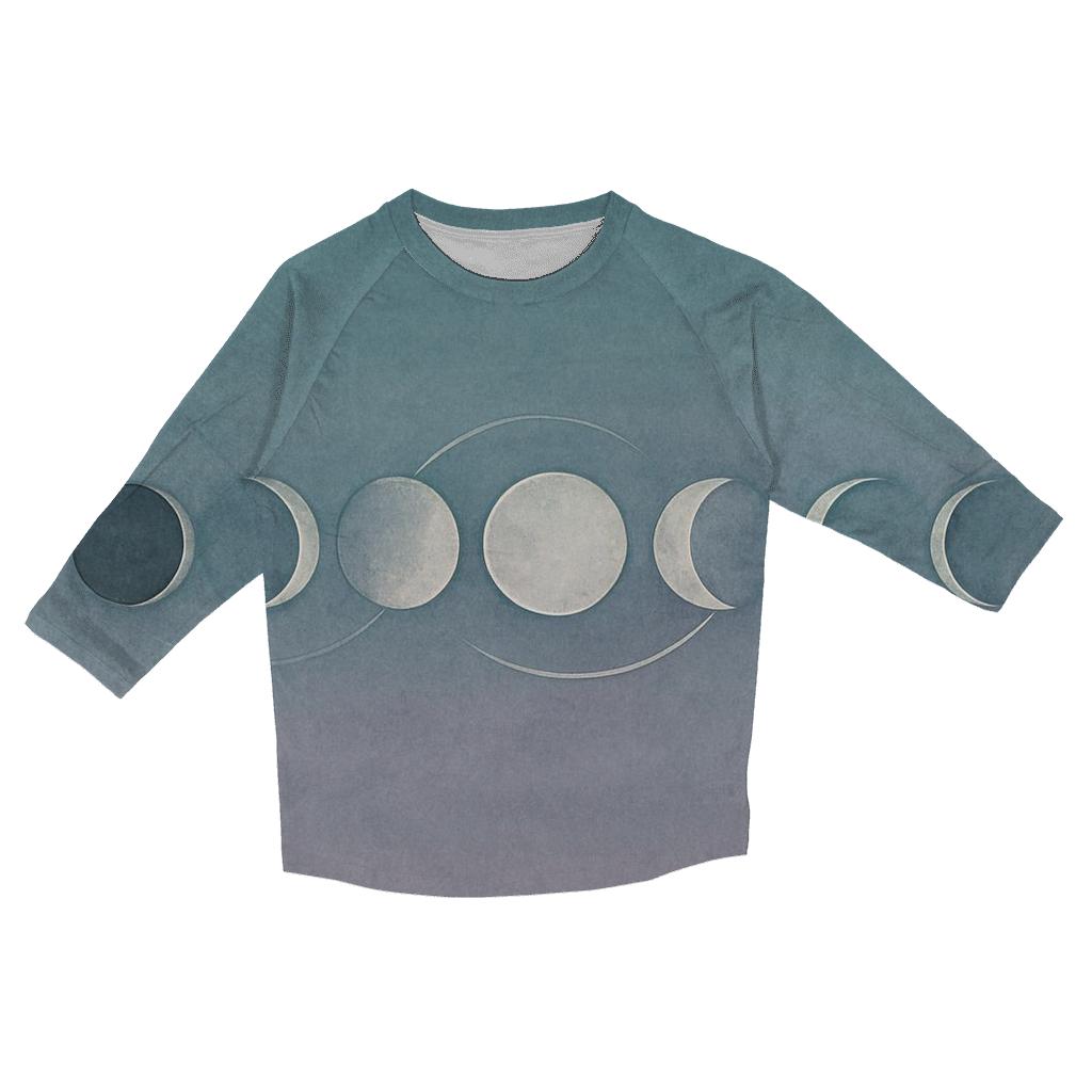 Moon Cycle Harmony printed three quarter sleeve shirts
