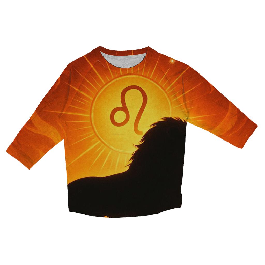 Leo Solar Flare Lion Artwork fashion 3/4 sleeve shirts