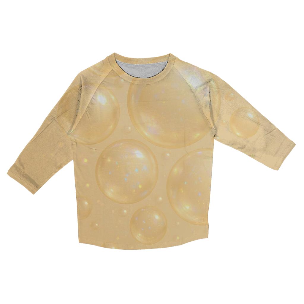 Champagne Bubble Cascade personalized 3/4 sleeve tees
