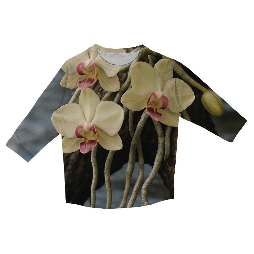 Mangrove Orchid Tidepool Contrast cotton quarter sleeve shirts