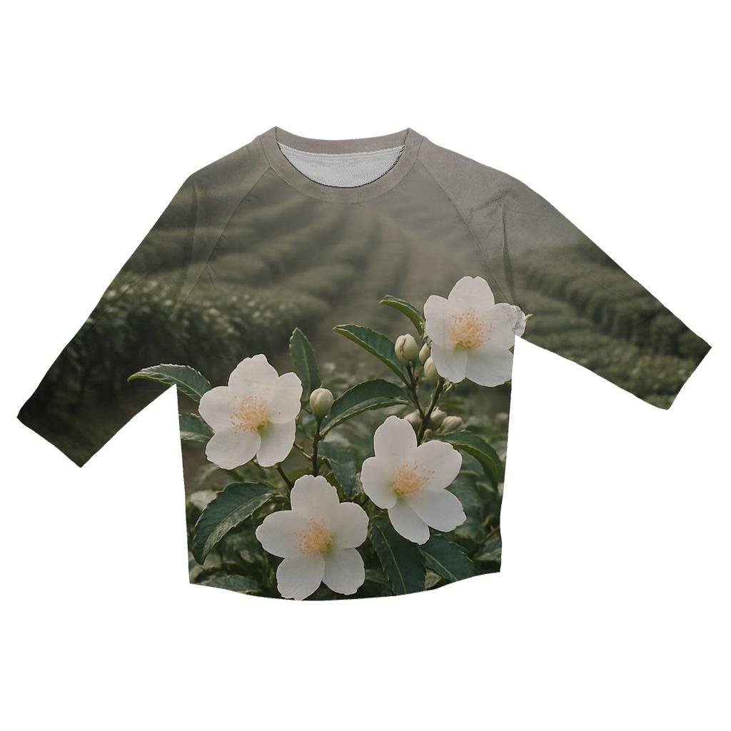 Tea Plantation Camellia Harvest stylish quarter sleeve tops