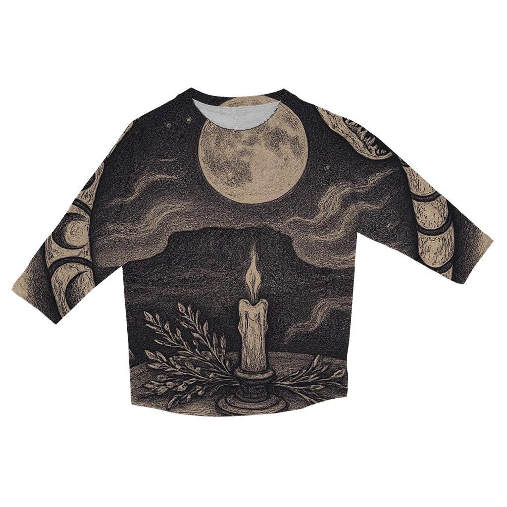Lunar Bone Ouroboros stylish quarter sleeve tops