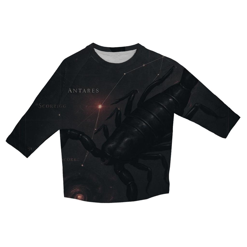 Scorpio Galactic Scorpion Design stylish quarter sleeve tops