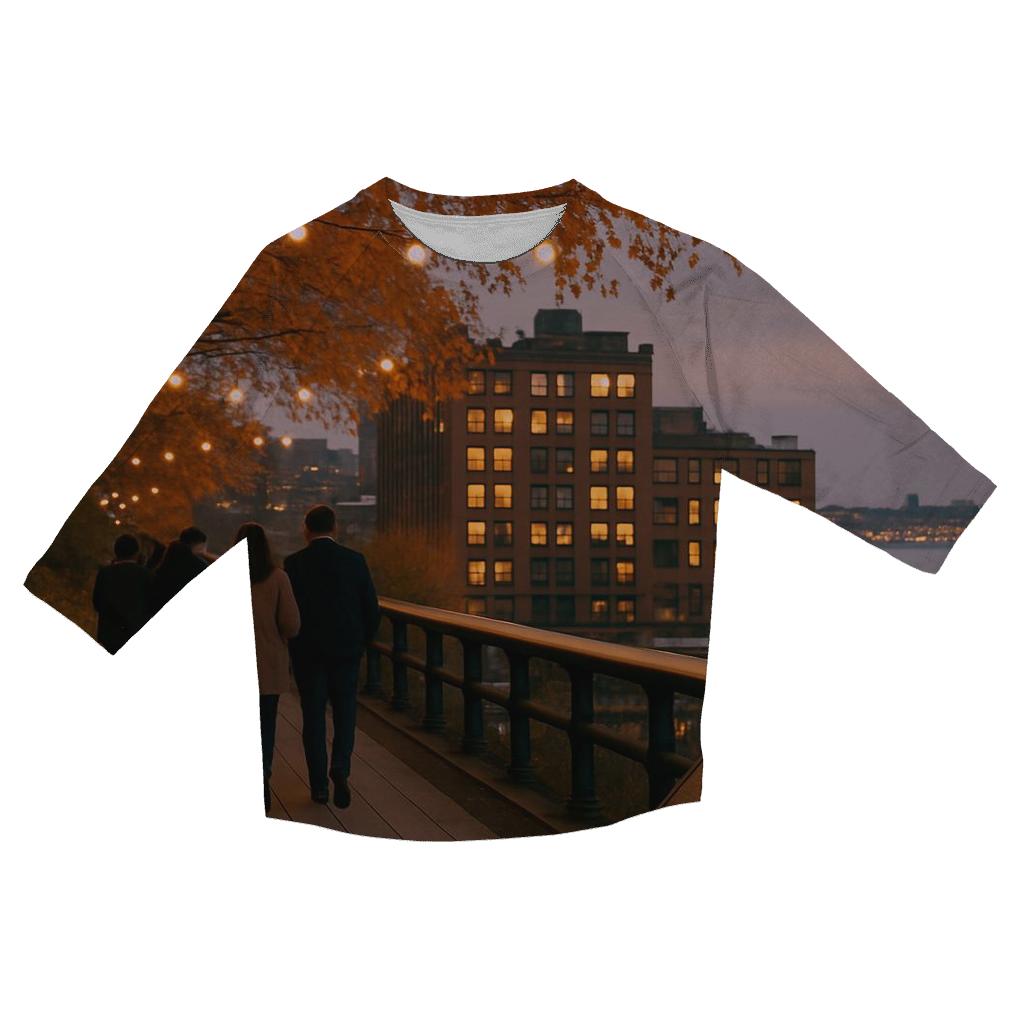 Autumn Twilight Along The High Line stylish quarter sleeve tops