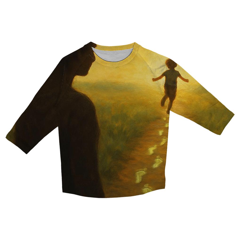 Footprints In The Heart custom 3/4 sleeve shirts