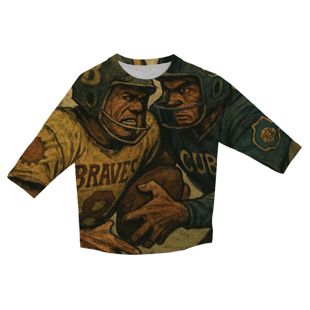 Underdog Alley Throwdown printed three quarter sleeve shirts