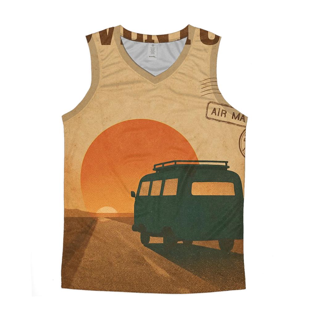 Sunset Roadtrip Poster 1974 stylish racerback tanks