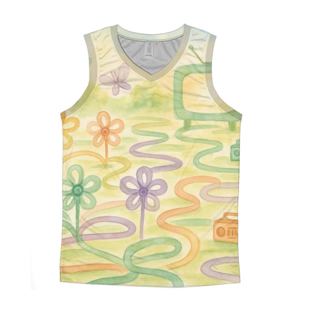 Cassette Ribbon Garden stylish racerback tanks