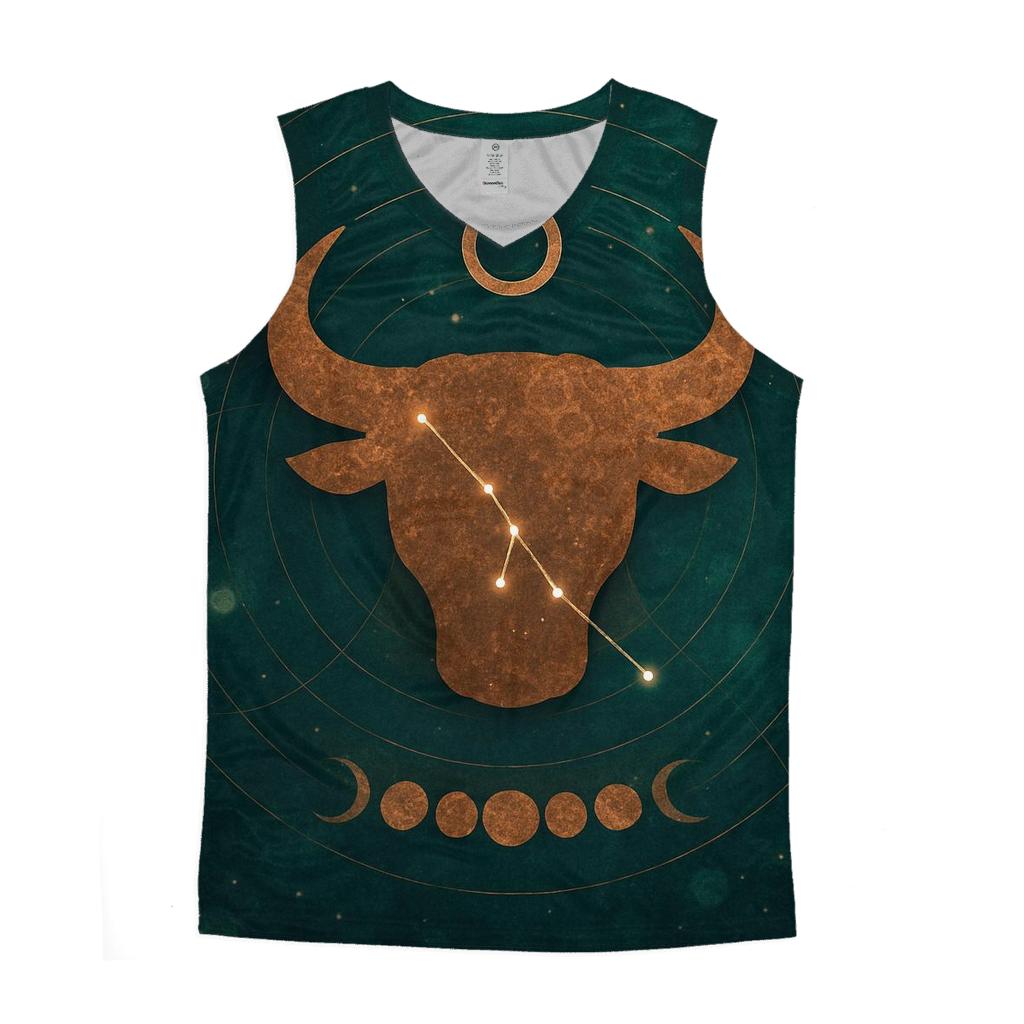 Mystic Taurus Bull Glyph Design personalized athletic tanks