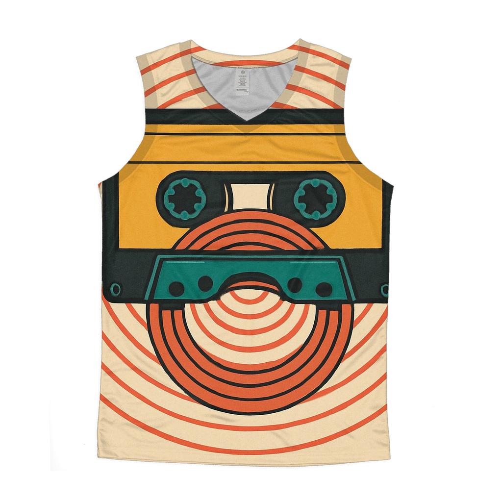 Cassette Tape Echo personalized athletic tanks