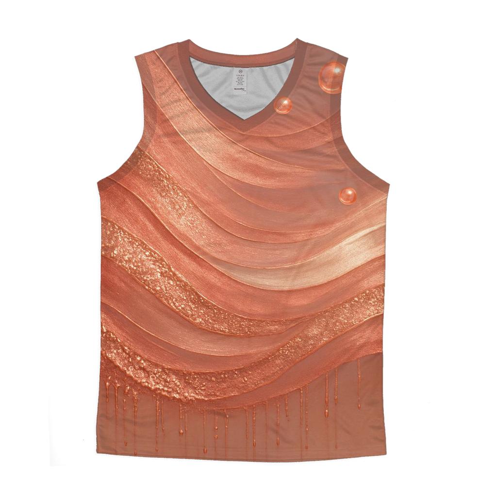 Rose Gold Riptide personalized athletic tanks