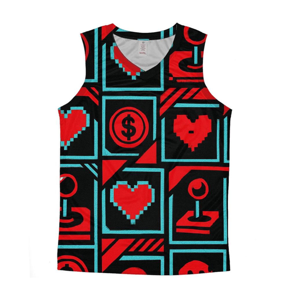 Retro Arcade Blast sports performance tank tops