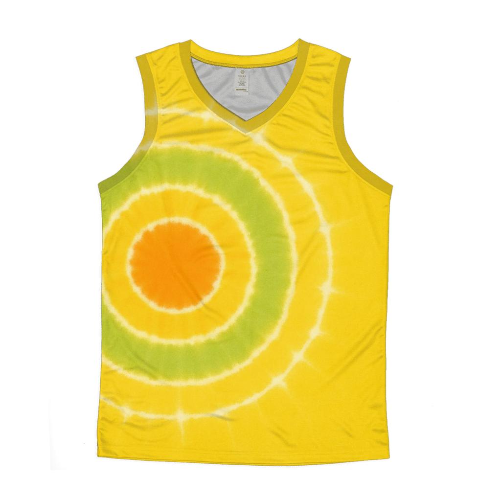 Citrus Bullseye Offset personalized athletic tanks