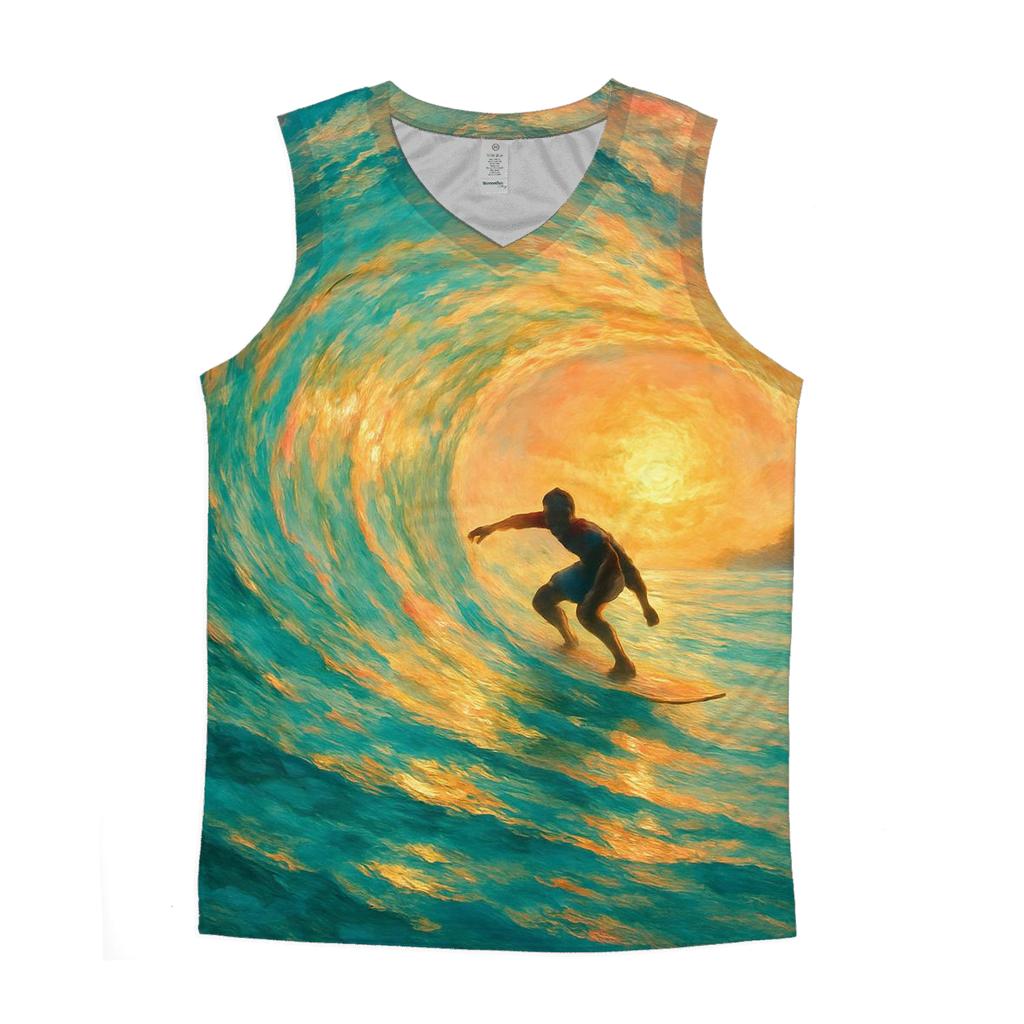 Solar Surf Break graphic print tank tops