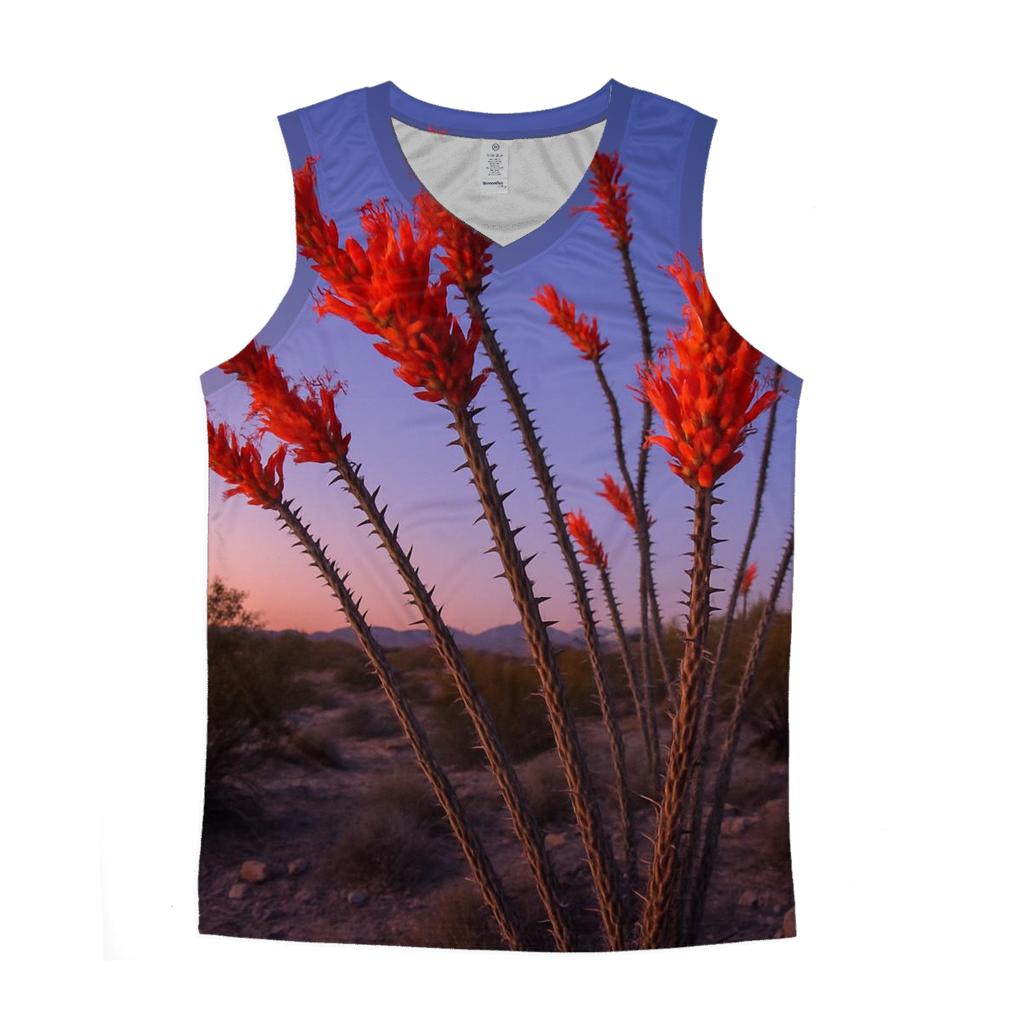 Desert Evening Ocotillo Bloom stylish racerback tanks