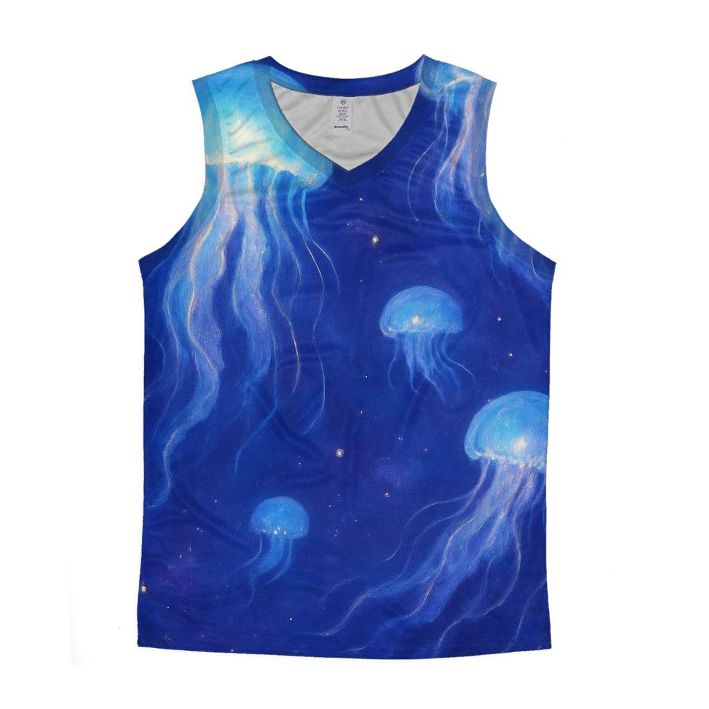 Cosmic Jelly Garden personalized athletic tanks
